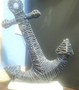 Anchor wicker statue